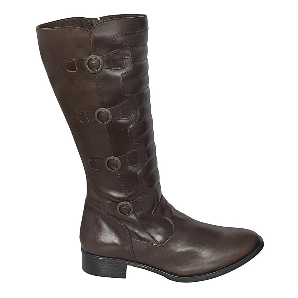 Bota Feminina Scarpatti Marrom Cano 29 cm com Zíper