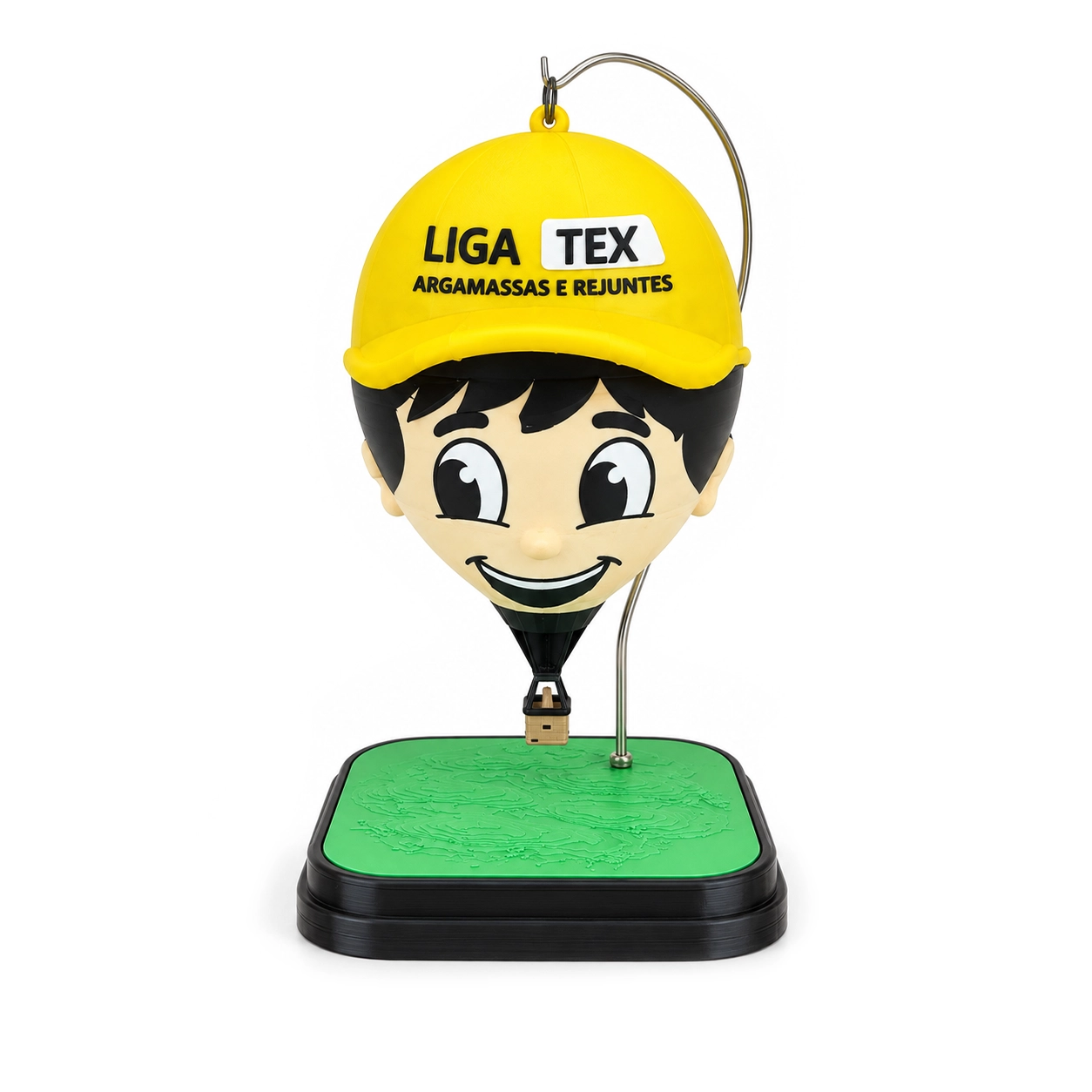 Miniatura de Balão de Ar Quente Liga Tex com Capacete
