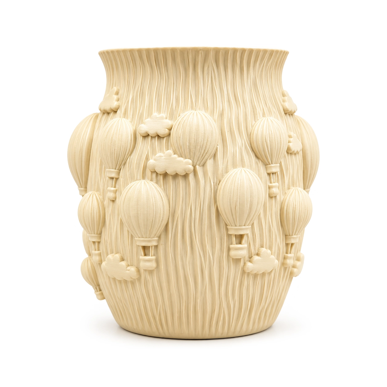 Mini Verso Vaso Decorativo Balões e Nuvens Bege