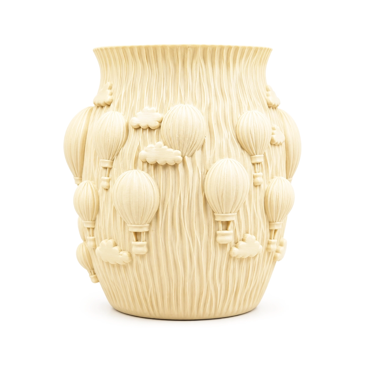 Mini Verso Vaso Decorativo Balões e Nuvens Bege
