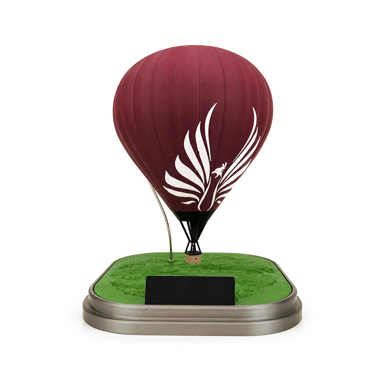 Miniatura Balão de Ar Quente Bordô com Grafismo