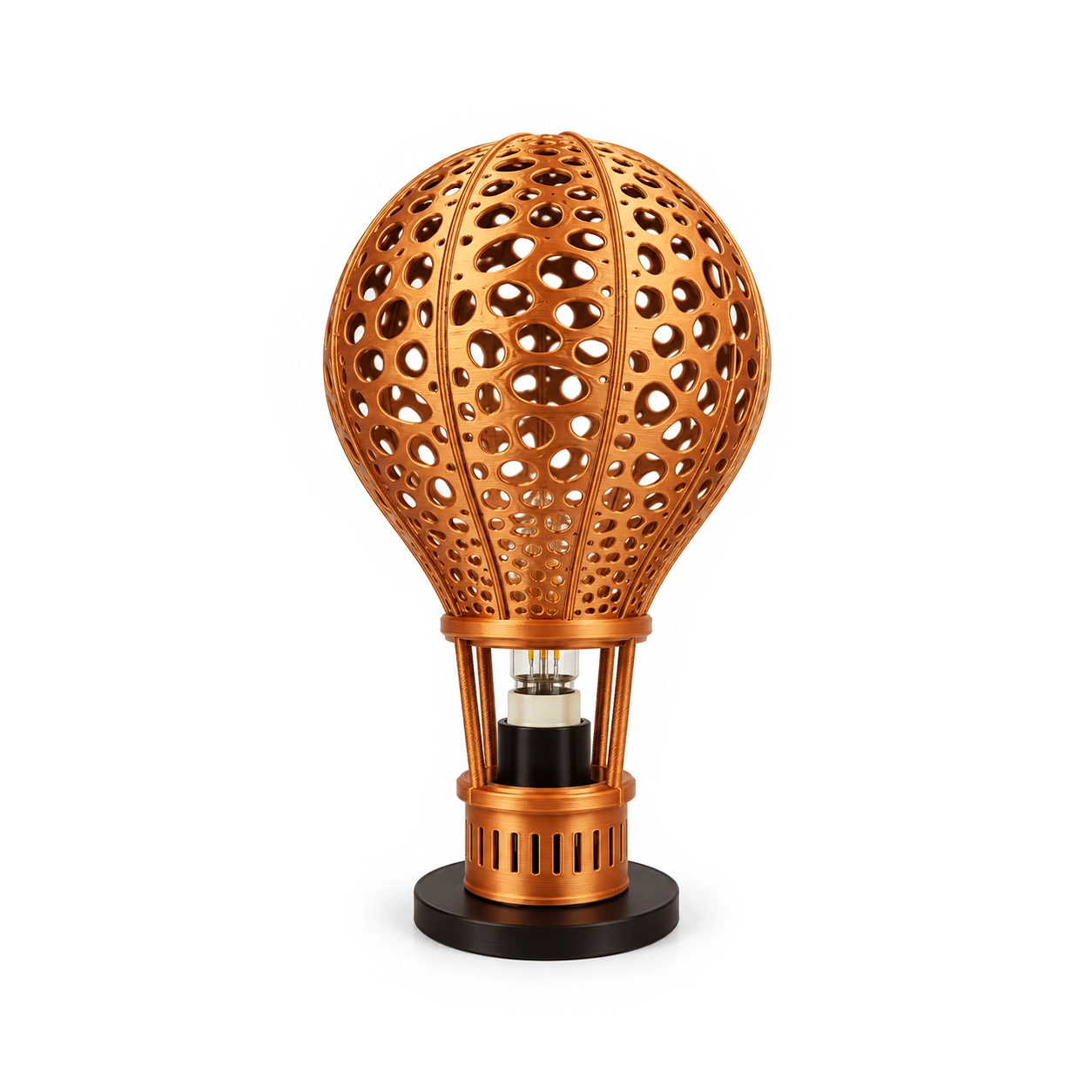 Mini Verso Luminária de Mesa Balão de Ar Quente Cobre