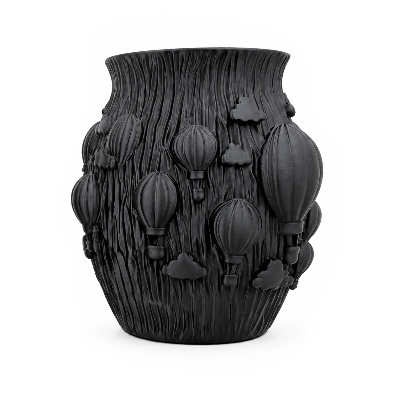 Vaso Decorativo Balões e Nuvens Preto