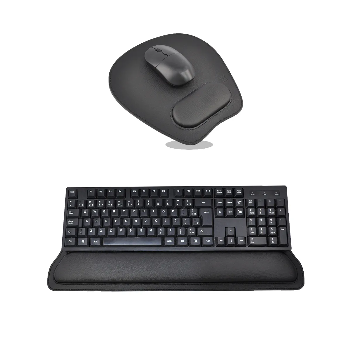 Kit Mouse Pad e Apoio de Teclado Organizador de Mesa -
