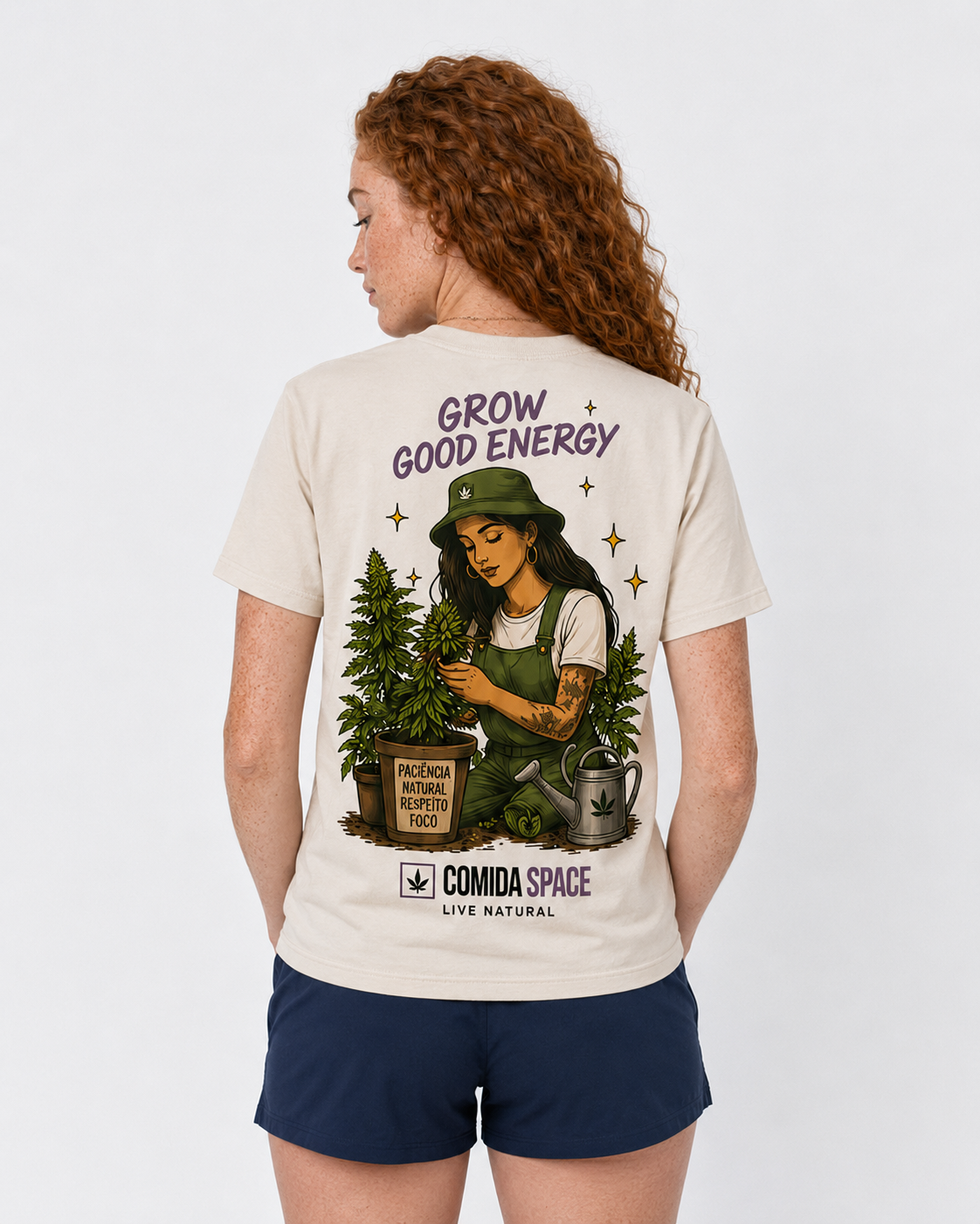Camiseta Algodão Pima Peruano Estampa Grower