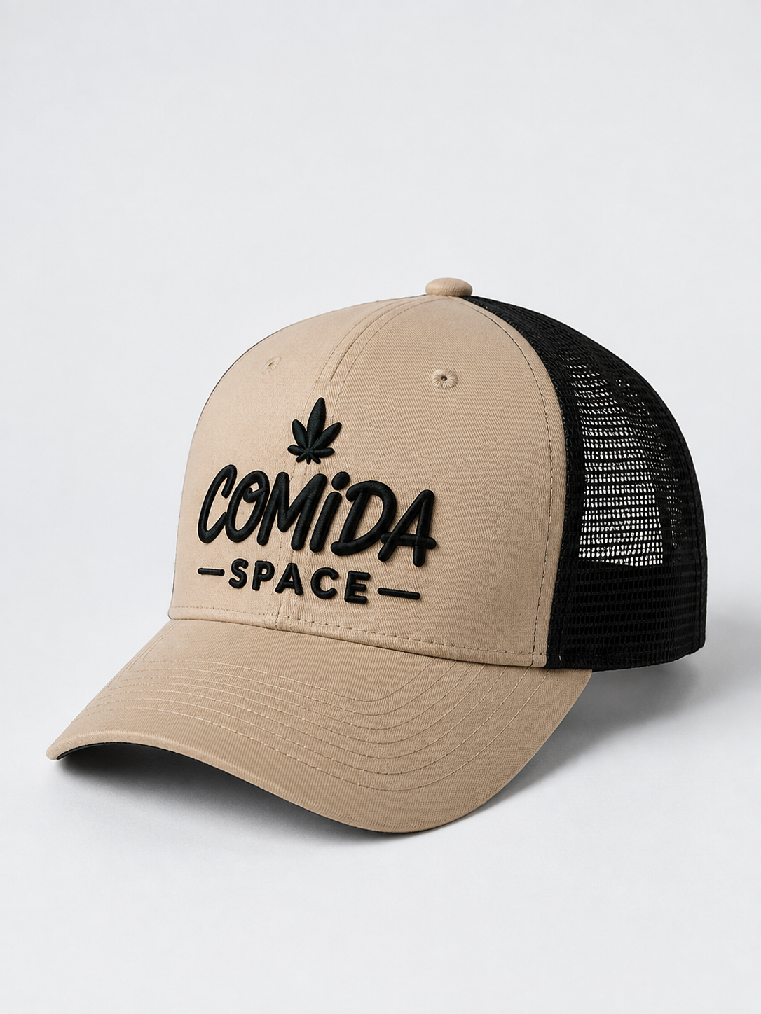 Boné Trucker Aba Curva com Fecho Snapback
