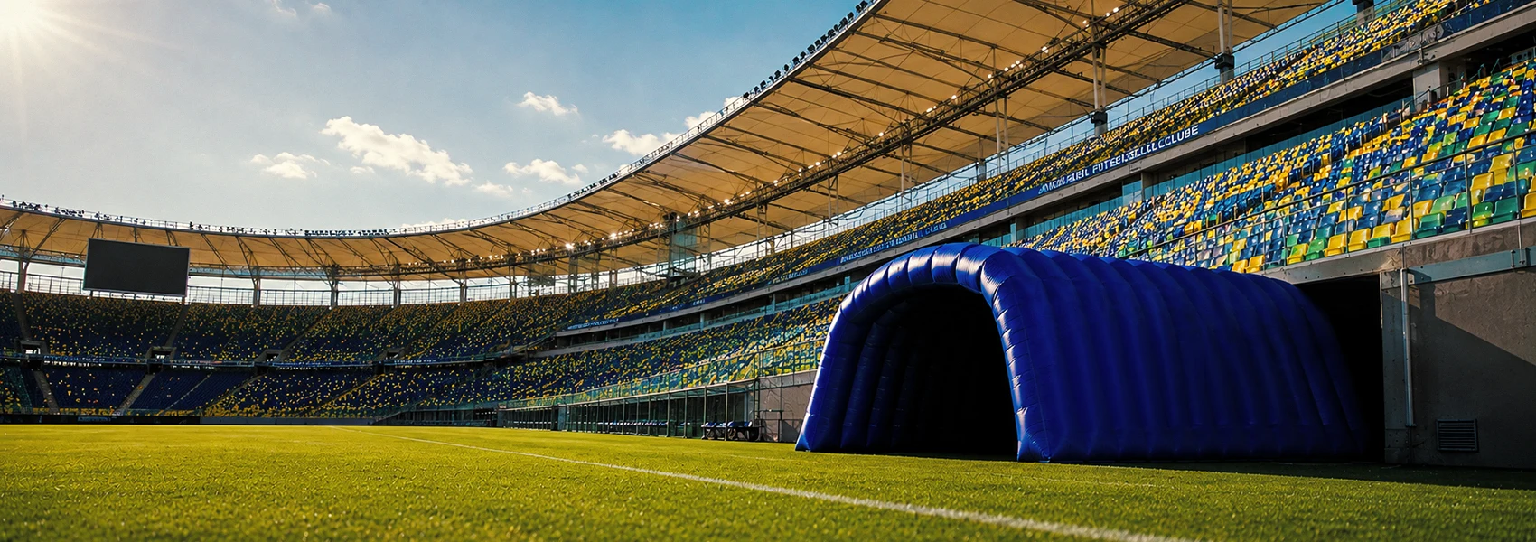 Túnel inflável para eventos